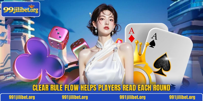 Clear rule flow helps players read each round Clear rule flow helps players read each round
