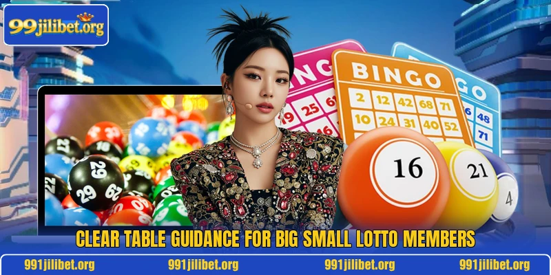 Clear table guidance for Big Small Lotto members