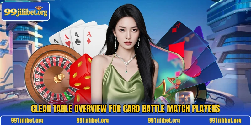 Clear table overview for Card Battle Match players