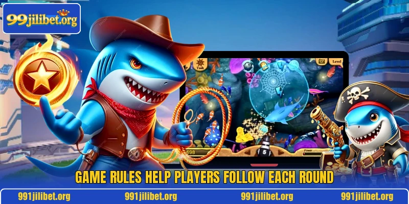Game rules help players follow each round Game rules help players follow each round