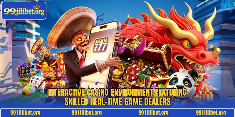 Interactive casino environment featuring skilled real-time game dealers