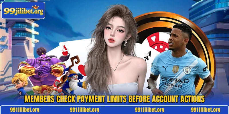 Members check payment limits before account actions