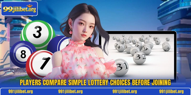 Players compare simple lottery choices before joining