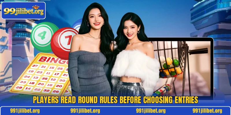 Players read round rules before choosing entries