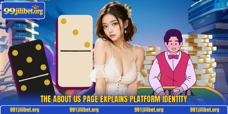 The about us page explains platform identity